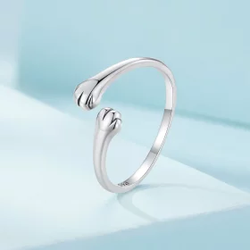 Pandora Style Cat Hug Ring - SCR961-E Pandora Style Cat Hug Ring - SCR961-E