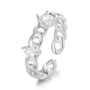 Pandora Style Chain Open Ring - SCR977-E (image for) Pandora Style Chain Open Ring - SCR977-E