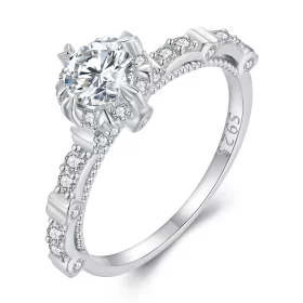 Pandora Style Exquisite Moissanite Ring - MSR023 Pandora Style Exquisite Moissanite Ring - MSR023