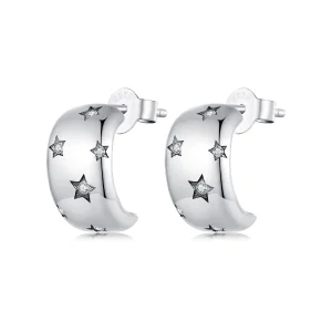 Pandora Style Flash Star Studs Earrings - BSE884 (image for) Pandora Style Flash Star Studs Earrings - BSE884
