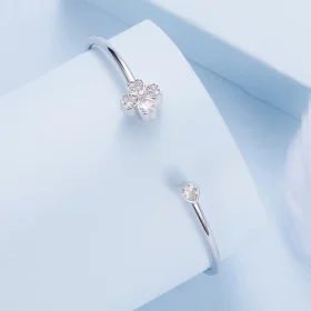 Pandora Style Four Leaf Clover Open Bangle - BSB134 Pandora Style Four Leaf Clover Open Bangle - BSB134