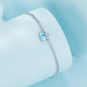 Pandora Style Heart Shaped Double Layer Anklet - SCT024 Pandora Style Heart Shaped Double Layer Anklet - SCT024