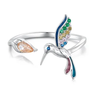 Pandora Style Hummingbird Open Ring - BSR391 (image for) Pandora Style Hummingbird Open Ring - BSR391