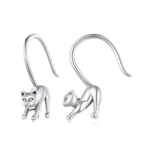 Pandora Style Kitten Earrings Stud Earrings - SCE1618 (image for) Pandora Style Kitten Earrings Stud Earrings - SCE1618