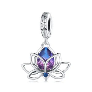 Pandora Style Lotus Dangle - SCC2562 (image for) Pandora Style Lotus Dangle - SCC2562