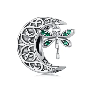 Pandora Style Moon Dragonfly Charm - SCC2605 (image for) Pandora Style Moon Dragonfly Charm - SCC2605