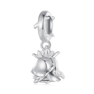 Pandora Style Rose Dangle - SCX142 (image for) Pandora Style Rose Dangle - SCX142