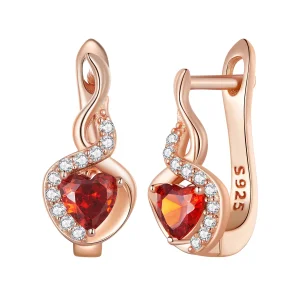Pandora Style Rose Gold Love Bond Hoop Earrings - BSE815 (image for) Pandora Style Rose Gold Love Bond Hoop Earrings - BSE815