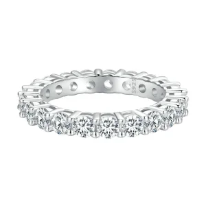 Pandora Style Shining Moissanite Ring(One Certificate) - MSR020 (image for) Pandora Style Shining Moissanite Ring(One Certificate) - MSR020