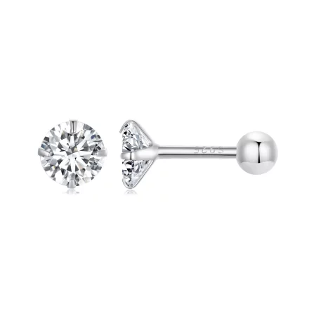 Pandora Style White Zirconium Studs Earrings - SCE1646-S Pandora Style White Zirconium Studs Earrings - SCE1646-S