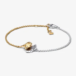 Pandora Ginkgo sterling silver and 14k gold-plated chain bracelet - 562427C01 (image for) Pandora Ginkgo sterling silver and 14k gold-plated chain bracelet - 562427C01