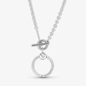 Pandora Moments O Pendant T-bar Necklace - 391157C00 (image for) Pandora Moments O Pendant T-bar Necklace - 391157C00