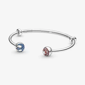 Pandora Moments Star Wars™ Light & Dark Side Logo Open Bangle - 591139C01 Pandora Moments Star Wars™ Light & Dark Side Logo Open Bangle - 591139C01