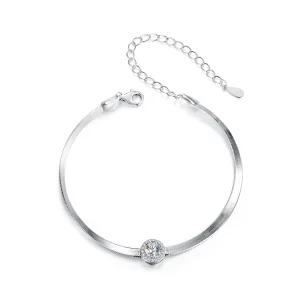 PANDORA Style 0.5Ct Moissanite Snake Bone Bracelet (One Certificate) - MSB011 (image for) PANDORA Style 0.5Ct Moissanite Snake Bone Bracelet (One Certificate) - MSB011