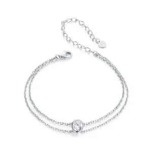 PANDORA Style 1Ct Double Layer Moissanite Bracelet (One Certificate) - MSB012 (image for) PANDORA Style 1Ct Double Layer Moissanite Bracelet (One Certificate) - MSB012