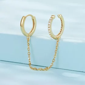 PANDORA Style Gold Plated Ear Cuffs - SCE1679-B PANDORA Style Gold Plated Ear Cuffs - SCE1679-B