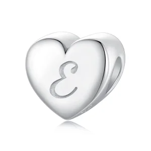 (image for) PANDORA Style Heart Letter E Charm - SCP065Charm -E
