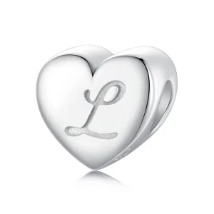 (image for) PANDORA Style Heart Letter L Charm - SCP065Charm -L