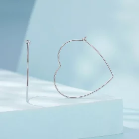 PANDORA Style Heart Shaped Simple Earrings - SCE1711 PANDORA Style Heart Shaped Simple Earrings - SCE1711