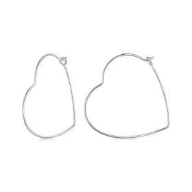 PANDORA Style Heart Shaped Simple Earrings - SCE1711 PANDORA Style Heart Shaped Simple Earrings - SCE1711