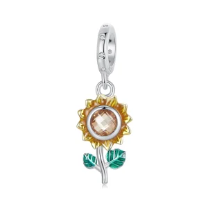 PANDORA Style Sunflower Hanging Dangle - SCX151 (image for) PANDORA Style Sunflower Hanging Dangle - SCX151
