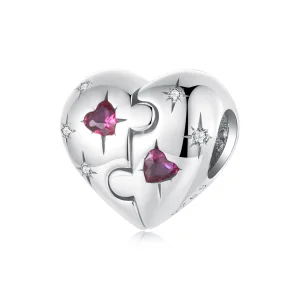 PANDORA Style Jigsaw heart charm - SCC2775 (image for) PANDORA Style Jigsaw heart charm - SCC2775