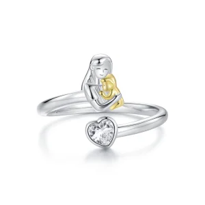 PANDORA Style Mother and Child Embrace Open Ring - SCR1051-E (image for) PANDORA Style Mother and Child Embrace Open Ring - SCR1051-E