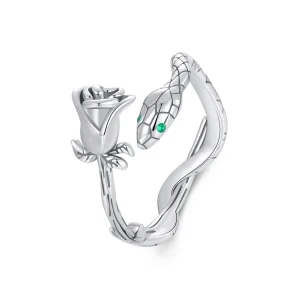 PANDORA Style Rose Snake Open Ring - SCR1041-E (image for) PANDORA Style Rose Snake Open Ring - SCR1041-E