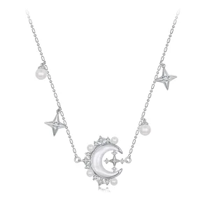 PANDORA Style Crescent Moon Necklace - YIN115 (image for) PANDORA Style Crescent Moon Necklace - YIN115