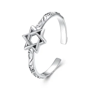 PANDORA Style Six-pointed star Open Ring - SCR1078-E (image for) PANDORA Style Six-pointed star Open Ring - SCR1078-E