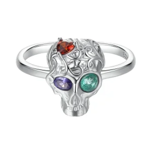PANDORA Style Skull Open Ring - BSR607-E (image for) PANDORA Style Skull Open Ring - BSR607-E