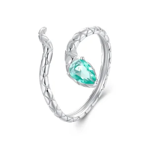 PANDORA Style Small green snake Open Ring - SCR1057-E (image for) PANDORA Style Small green snake Open Ring - SCR1057-E