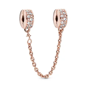 Pandora Clear Pavé Safety Chain Clip Charm - 786322CZ (image for) Pandora Clear Pavé Safety Chain Clip Charm - 786322CZ