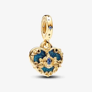 Pandora Disney Cinderella's Carriage & Heart Double Dangle Charm - 763072C01 (image for) Pandora Disney Cinderella's Carriage & Heart Double Dangle Charm - 763072C01