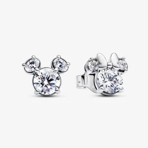 Pandora Disney Mickey Mouse & Minnie Mouse Sparkling Stud Earrings - 293219C01 (image for) Pandora Disney Mickey Mouse & Minnie Mouse Sparkling Stud Earrings - 293219C01