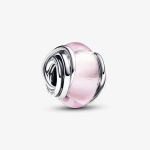 Pandora Encircled Pink Murano Glass Charm - 793241C00 (image for) Pandora Encircled Pink Murano Glass Charm - 793241C00
