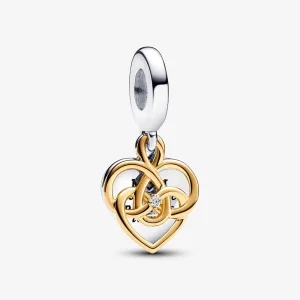 Pandora Lab-grown Diamond Engravable Mom Double Dangle Charm - 763237C01 (image for) Pandora Lab-grown Diamond Engravable Mom Double Dangle Charm - 763237C01