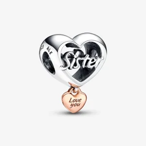 Pandora Love You Sister Heart Charm - 782244C00 (image for) Pandora Love You Sister Heart Charm - 782244C00