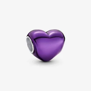 Pandora Metallic Purple Heart Charm - 793337C01 (image for) Pandora Metallic Purple Heart Charm - 793337C01