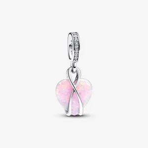 Pandora Mom Opalescent Heart Dangle Charm - 793202C01 (image for) Pandora Mom Opalescent Heart Dangle Charm - 793202C01