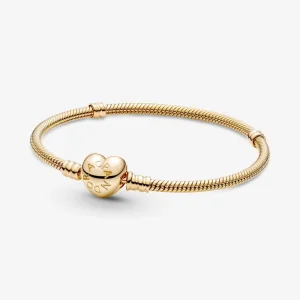 Pandora Moments Heart Clasp Snake Chain Bracelet - 559522C00 (image for) Pandora Moments Heart Clasp Snake Chain Bracelet - 559522C00