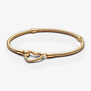 Pandora Moments Heart Closure Snake Chain Bracelet - 559539C00 (image for) Pandora Moments Heart Closure Snake Chain Bracelet - 559539C00