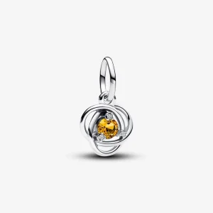 Pandora November Honey Eternity Circle Dangle Charm - 793125C11 (image for) Pandora November Honey Eternity Circle Dangle Charm - 793125C11