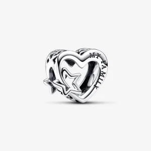 Pandora Openwork Family Heart & Star Charm - 792829C00 (image for) Pandora Openwork Family Heart & Star Charm - 792829C00