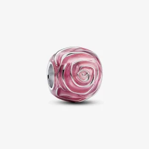 Pandora Pink Rose in Bloom Charm - 793212C01 (image for) Pandora Pink Rose in Bloom Charm - 793212C01