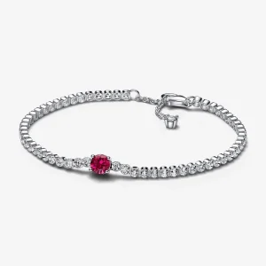 Pandora Red Sparkling Round Pavé Tennis Bracelet - 592403C01 (image for) Pandora Red Sparkling Round Pavé Tennis Bracelet - 592403C01