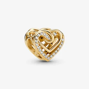Pandora Sparkling Entwined Hearts Charm - 769270C01 (image for) Pandora Sparkling Entwined Hearts Charm - 769270C01