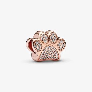 Pandora Sparkling Paw Print Charm - 781714C01 (image for) Pandora Sparkling Paw Print Charm - 781714C01