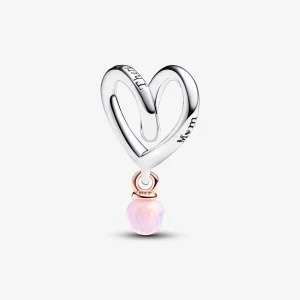 Pandora Two-tone Wrapped Heart Charm - 783242C01 (image for) Pandora Two-tone Wrapped Heart Charm - 783242C01