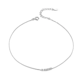 Pandora Style Silver Helical Anklet - SCT007 Pandora Style Silver Helical Anklet - SCT007